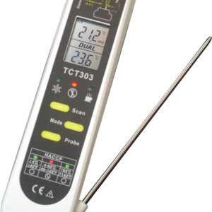 Termometro laser con sonda richiudibile